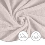 RĘCZNIK BAWEŁNIANY 50x100 CM PREMIUM 500G DWUPĘTELKOWY BEŻOWY