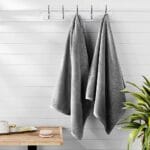 RĘCZNIK BAWEŁNIANY 50x100 CM PREMIUM 500G DWUPĘTELKOWY CIEMNY SZARY