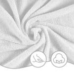 RĘCZNIK BAWEŁNIANY 50x100 CM PREMIUM 500G DWUPĘTELKOWY BIAŁY