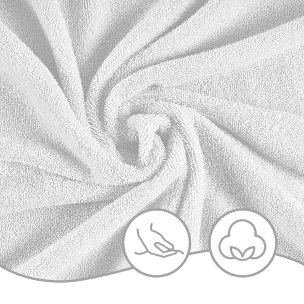 RĘCZNIK BAWEŁNIANY 50x100 CM PREMIUM 500G DWUPĘTELKOWY BIAŁY