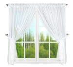 ŚNIEŻNOBIAŁA ELEGANCKA FIRANA Z GIPIURĄ 400X250 CM