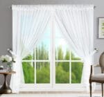 ŚNIEŻNOBIAŁA ELEGANCKA FIRANA Z GIPIURĄ 400X250 CM