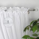 ŚNIEŻNOBIAŁA ELEGANCKA FIRANA Z GIPIURĄ 400X250 CM