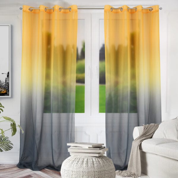 Firana ombre na przelotkach różne kolory cieniowana