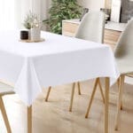 ELEGANCKI ŚNIEŻNOBIAŁY OBRUS PLAMOODPORNY