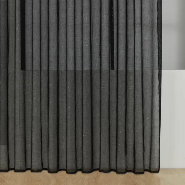 FIRANA GOTOWA BATYST CZARNY ZE SREBRNYMI DROBINKAMI