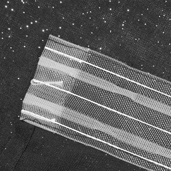 FIRANA GOTOWA BATYST CZARNY ZE SREBRNYMI DROBINKAMI