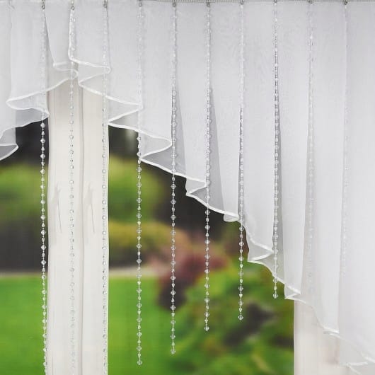 ZESTAW DEKORACYJNY Z CYRKONIAMI I KORALIKAMI 200X150