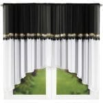 FIRANA WOALOWA ZE ZŁOTYMI CYRKONIAMI I GIPIURĄ 400X150 CM