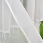 FIRANA WOALOWA SZYTA W ŁUK Z KORALIKAMI 400X155 CM