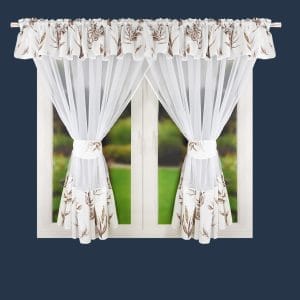 FIRANA GOTOWA, WOALOWA Z OZDOBNYM LAMBREKINEM 400X160 CM