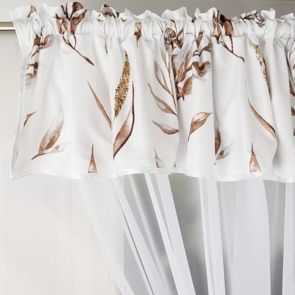 FIRANA GOTOWA, WOALOWA Z OZDOBNYM LAMBREKINEM 400X160 CM