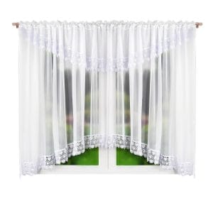 FIRANA WOALOWA Z GIPIURĄ W SERCA 400X180 CM