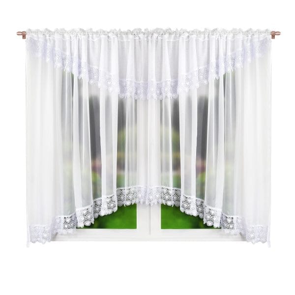 FIRANA WOALOWA Z GIPIURĄ W SERCA 400X180 CM