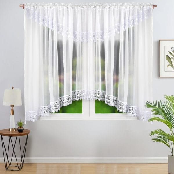 FIRANA WOALOWA Z GIPIURĄ W SERCA 400X180 CM