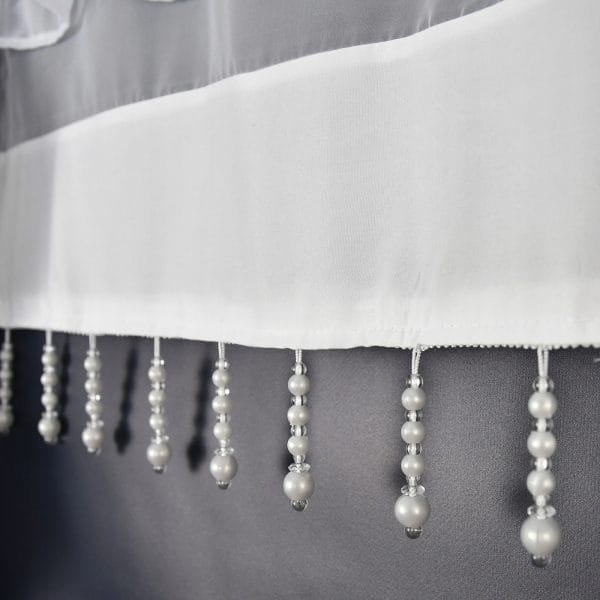 ZESTAW DEKORACYJNY Z ZASŁONAMI I PANELEM Z KORALIKAMI 300X160 CM