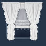 ZESTAW DEKORACYJNY Z ZASŁONAMI I PANELEM Z KORALIKAMI 300X160 CM