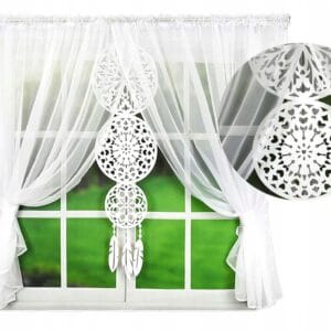 FIRANA-GOTOWA-Z-PANELEM-AZUROWYM-Lapacz-Snow-FIRANKA-Woal-AZUR-400×150-cm