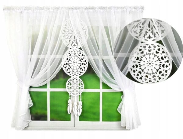 FIRANA Z PANELEM AŻUROWYM ŁAPACZ SNÓW 400X150 CM SYMFONIA