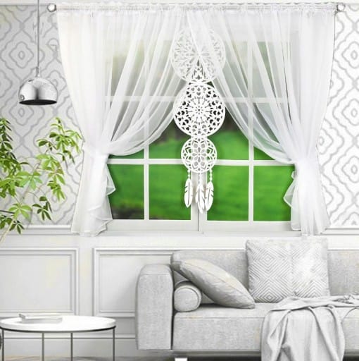 FIRANA Z PANELEM AŻUROWYM ŁAPACZ SNÓW 400X150 CM SYMFONIA