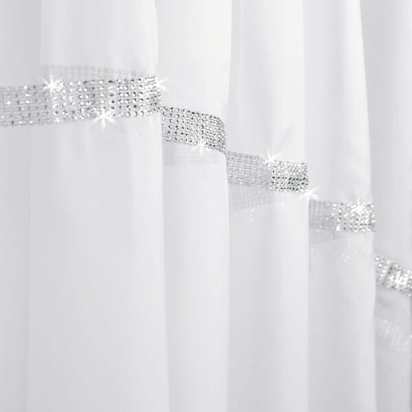 FIRANA Z CYRKONIAMI ŁUK GŁADKA WOAL GOTOWA 300x150 400x150 500x150 CM