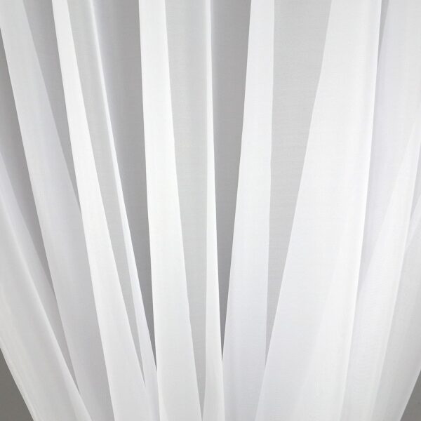 ŚNIEŻNOBIAŁA FIRANA NA PRZELOTKACH GOTOWA Z WOALU GŁADKA BIAŁA