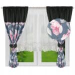 KOMPLET ZASŁON Z FIRANĄ WOALOWĄ I GIPIURĄ Z MARKIZETY  300X155 CM