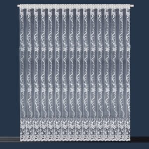 FIRANA GOTOWA Z MARKIZETY ZDOBIONA HAFTEM NA TAŚMIE MARSZCZĄCEJ ARIA