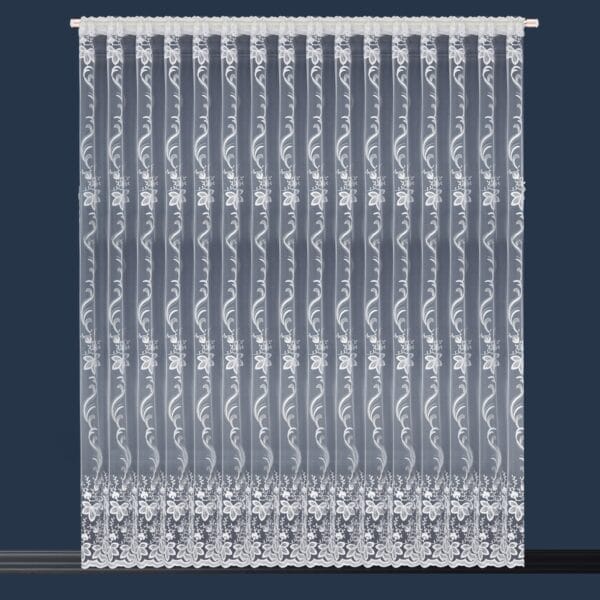 FIRANA GOTOWA Z MARKIZETY ZDOBIONA HAFTEM NA TAŚMIE MARSZCZĄCEJ ARIA