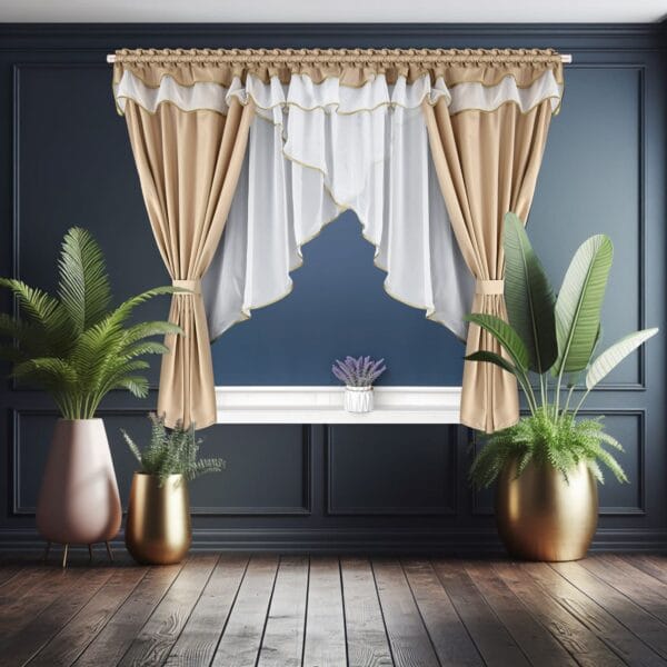 ZESTAW DEKORACYJNY Z LAMBREKINEM 400X150 CM