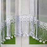 FIRANA NA TAŚMIE MARSZCZĄCEJ Z GIPIURĄ I CYRKONIAMI 400X180 CM
