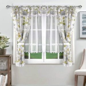 ZESTAW DEKORACYJNY W KWIATY Z OZDOBNĄ GIPIURĄ 400X160 CM