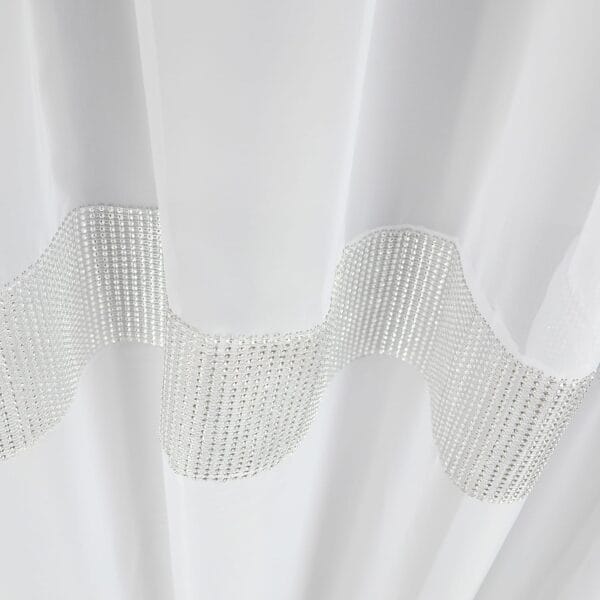 FIRANA NA PRZELOTKACH Z CYRKONIAMI GŁADKA BIAŁA NA WYMIAR