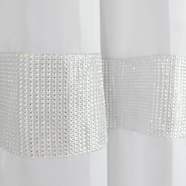 FIRANA NA PRZELOTKACH Z CYRKONIAMI GŁADKA BIAŁA NA WYMIAR