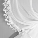 ŚNIEŻNOBIAŁA ELEGANCKA FIRANA Z GIPIURĄ 400X150 CM