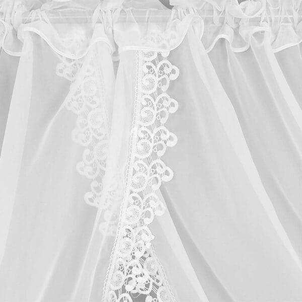 ŚNIEŻNOBIAŁA ELEGANCKA FIRANA Z GIPIURĄ 400X150 CM