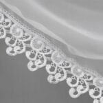 ŚNIEŻNOBIAŁA ELEGANCKA FIRANA Z GIPIURĄ 400X150 CM