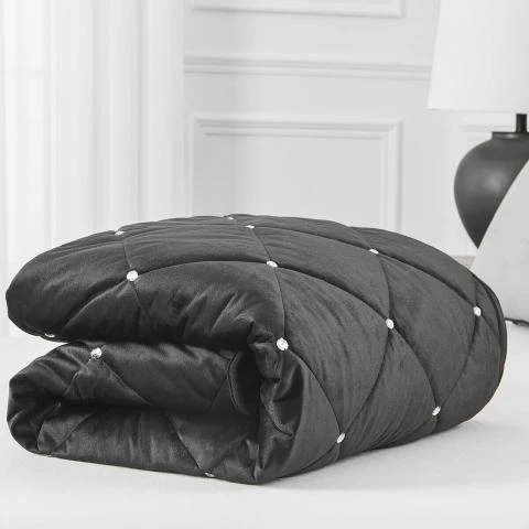 DEKORACYJNA NARZUTA PIKOWANA Z KRYSZTAŁKAMI NA ŁÓŻKO 200X220 CM