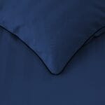 Pościel adamaszek 200×220 cm granatowa zestaw z 2 poszewkami ADAM