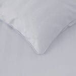 Pościel adamaszek 200x220 cm jasnoszara zestaw z 2 poszewkami ADAM