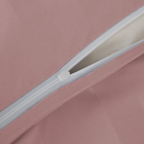 Pościel adamaszek 200×220 cm pudrowy róż zestaw z 2 poszewkami ADAM