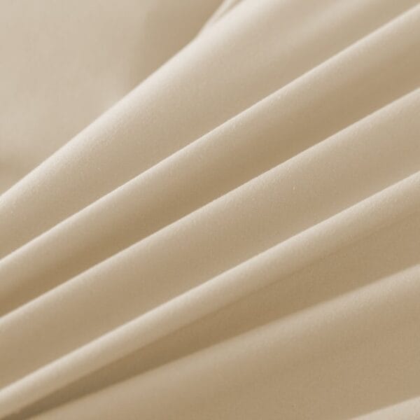 Pościel z falbanką 160×200 cm beżowa zestaw z 2 poszewkami LULA