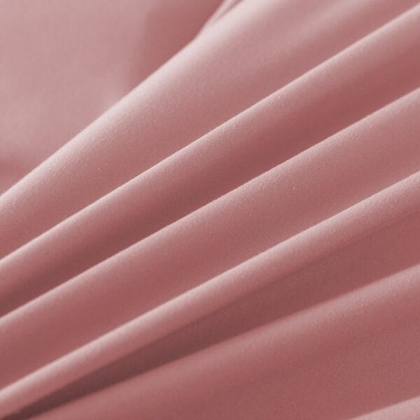 Pościel z falbanką 160x200 cm pudrowy róż zestaw z 2 poszewkami LULA