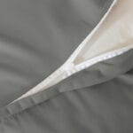 Pościel z falbanką 160×200 cm szara zestaw z 2 poszewkami LULA