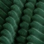 Gruby koc butelkowa zieleń 160x200 cm wytłaczany miękki pled LEO