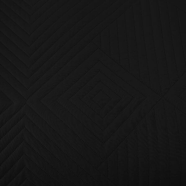 Narzuta na łóżko 200×220 cm czarna pikowana dwustronna MILA
