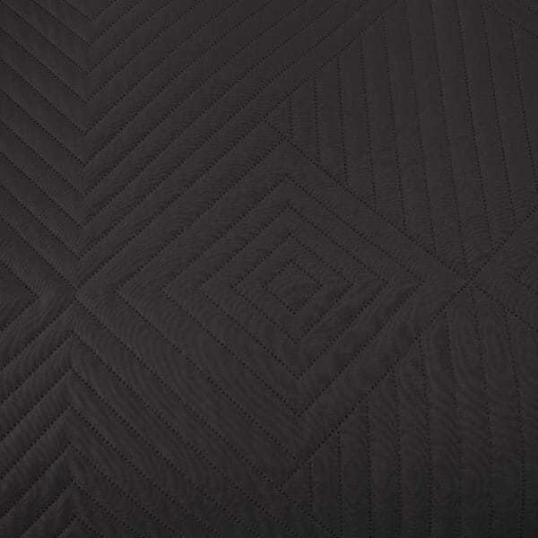 Narzuta na łóżko 200×220 cm grafitowa pikowana dwustronna MILA