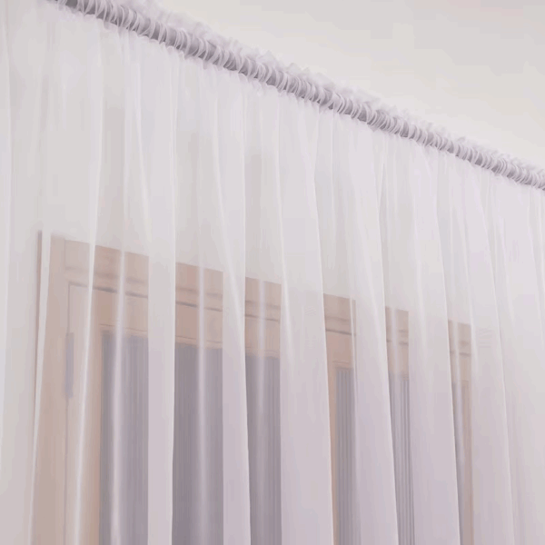 Firana na taśmie z woalu 400x150 cm FALA